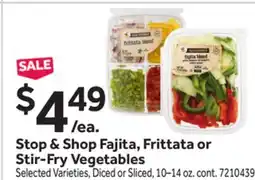 Stop&Shop Stop & Shop Fajita, Frittata or Stir-Fry Vegetables offer