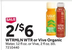 Stop&Shop WTRMLN WTR or Vive Organic offer