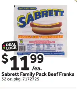 Stop&Shop Sabrett Family Pack Beef Franks offer