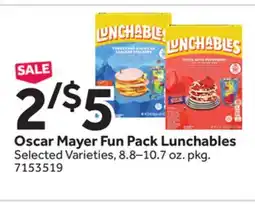 Stop&Shop Oscar Mayer Fun Pack Lunchables offer