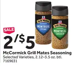 Stop&Shop McCormick Grill Mates Seasoning offer
