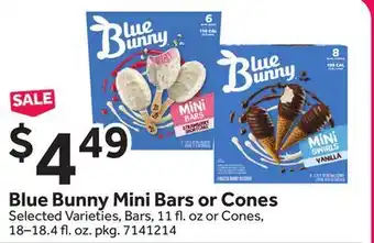 Stop&Shop Blue Bunny Mini Bars or Cones offer