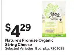 Stop&Shop Nature's Promise Organic String Cheese offer