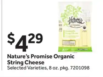 Stop&Shop Nature's Promise Organic String Cheese offer