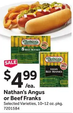 Stop&Shop Nathan's Angus or Beef Franks offer