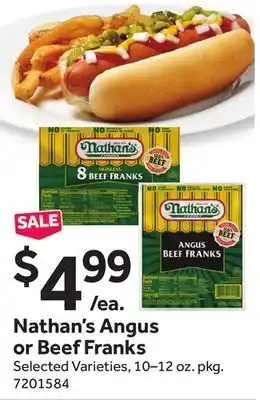 Stop&Shop Nathan's Angus or Beef Franks offer