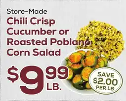 DeCicco & Sons Chili Crisp Cucumber or Roasted Poblano Corn Salad offer