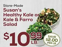 DeCicco & Sons Susan's Healthy Kale or Kale & Farro Salad offer