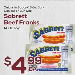 DeCicco & Sons Sabrett Beef Franks 14 Oz. Pkg offer