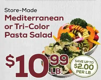 DeCicco & Sons Mediterranean or Tri-Color Pasta Salad offer