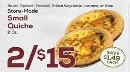 DeCicco & Sons Store-Made Small Quiche offer