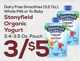 DeCicco & Sons Stonyfield Organic Yogurt offer