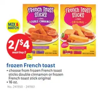 Lidl frozen French toast offer