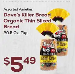 DeCicco & Sons Dave's Killer Bread Organic Thin Sliced Bread offer