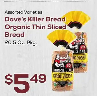 DeCicco & Sons Dave's Killer Bread Organic Thin Sliced Bread offer
