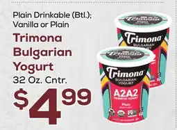 DeCicco & Sons Trimona Bulgarian Yogurt offer