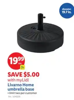 Lidl Livarno Home umbrella base offer