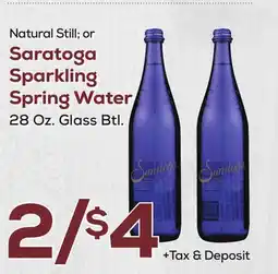 DeCicco & Sons Saratoga Sparkling Spring Water offer
