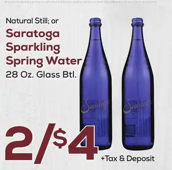 DeCicco & Sons Saratoga Sparkling Spring Water offer