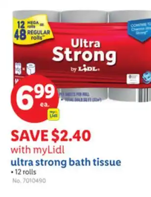 Lidl ultra strong bath tissue offer