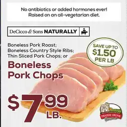 DeCicco & Sons Boneless Pork Chops offer