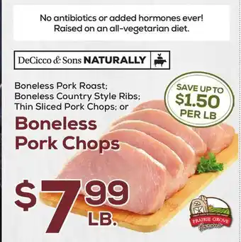 DeCicco & Sons Boneless Pork Chops offer