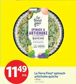 Lidl La Terra Fina spinach artichoke quiche offer