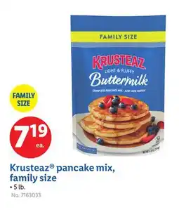 Lidl Krusteaz pancake mix, family size offer