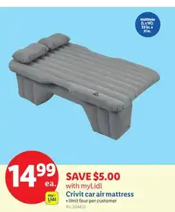 Lidl Crivit car air mattress offer