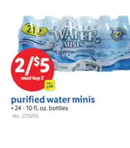 Lidl Purified water minis offer