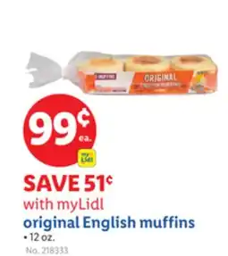 Lidl original English muffins offer