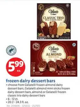 Lidl frozen dairy dessert bars offer