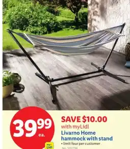 Lidl Livarno Home hammock with stand offer