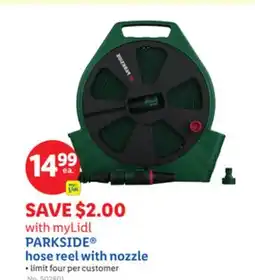 Lidl PARKSIDE hose reel with nozzle offer