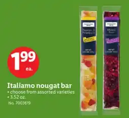 Lidl Italiamo nougat bar offer
