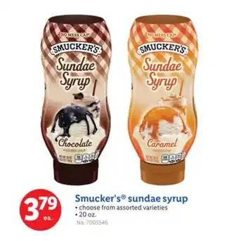 Lidl Smucker's sundae syrup offer