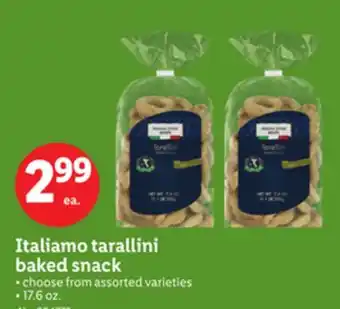 Lidl Italiamo tarallini baked snack offer