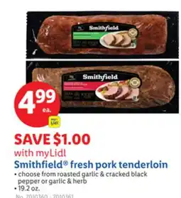 Lidl Smithfield fresh pork tenderloin offer