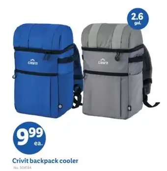 Lidl Crivit backpack cooler offer