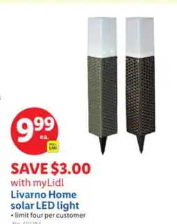 Lidl Livarno Home solar LED light offer