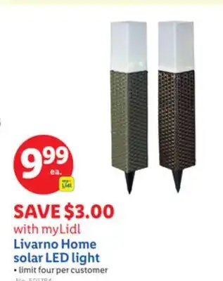 Lidl Livarno Home solar LED light offer