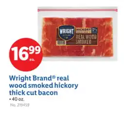 Lidl Wright Brand real wood smoked hickory thick cut bacon offer