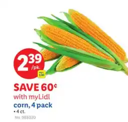 Lidl corn, 4 pack offer