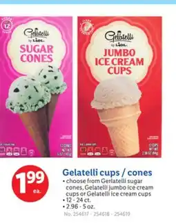Lidl Gelatelli cups/cones offer