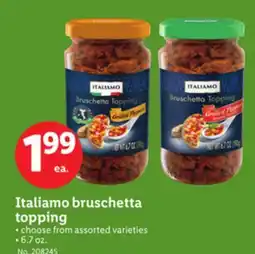 Lidl Italiamo bruschetta topping offer