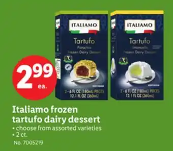 Lidl Italiamo frozen tartufo dairy dessert offer