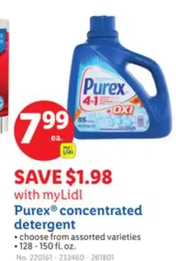 Lidl Purex concentrated detergent offer
