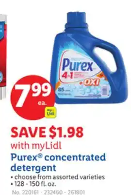 Lidl Purex concentrated detergent offer