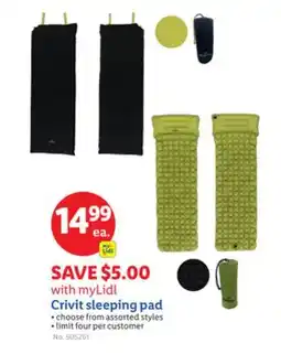Lidl Crivit sleeping pad offer
