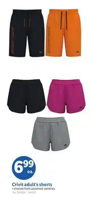 Lidl Crivit adult's shorts offer